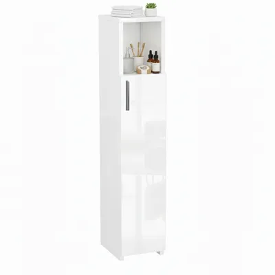 Produktbild von ComfortCove Badschrank Schmal – Hochglanz Weiß Badezimmerschrank – Midischrank & Nischenschrank, 102 cm