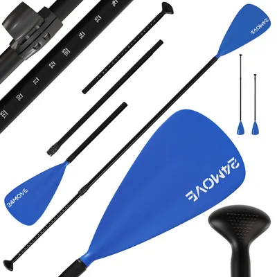 Produktbild von 24MOVE® Paddel Einzelpaddel Stechpaddel für SUP Stand Up Board, Kajak, Leicht aus Aluminium 210cm, verstellbar blau