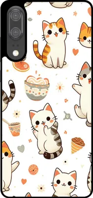 Produktbild von Smartphonica Telefon Fall geeignet für Huawei P20 mit Katze drucken - TPU zurück Abdeckung Fall Katze Design