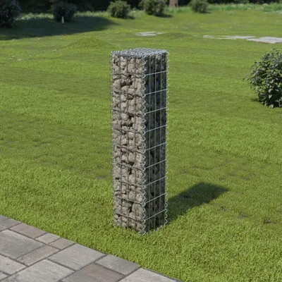 Produktbild von Gabionenwand mit Abdeckung Verzinkter Stahl 20×20×100 cm