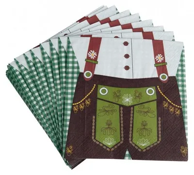 Zdjęcie produktu dla Serwetki bawarskie, motyw , 20 sztuk, 3-warstwowe, 33x33 cm