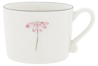 Produktbild von Tasse, Becher Flower Blume weiß rosa 300ml Keramik Bastion Collections