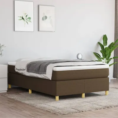 Produktbild von "Rabatt" Boxspring-Bettrahmen 2 Personen - Schlafzimmerbett - Dunkelbraun 120x200 cm Stoff - Klassische Betten CC4592