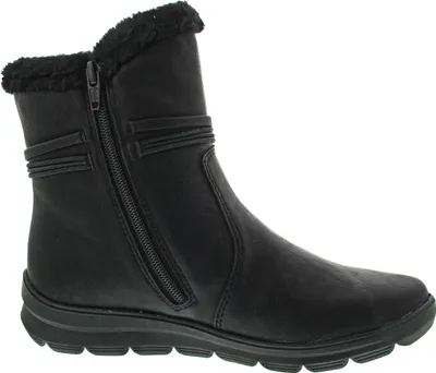 Produktbild von Rieker Damen Stiefel Kurzstiefel Stiefelette Slipper Modeschuh tiefschwarz 40