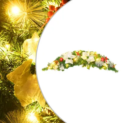 Obrázek produktu pro Vánoční oblouk s LED světly zelený 90 cm PVC
