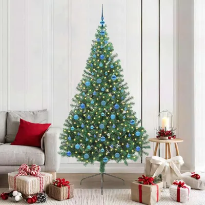 Immagine prodotto di Maison Exclusive - Albero di Natale artificiale preilluminato verde 210 cm PVC