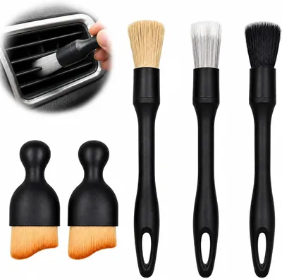 Productafbeelding van 5 zachte detailborstels voor het auto-interieur