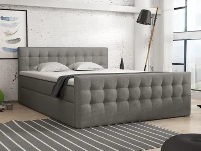 Produktbild von FEDVE Boxspringbett Schlafzimmerbett PUMIKAS , Doppelbett mit Bonell-Matratze und Topper 200x200
