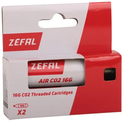Obrázek produktu pro Bombičky Zefal CO2 Cartridge 2x16g Threaded 3/8 sada se závitem balené 4160B