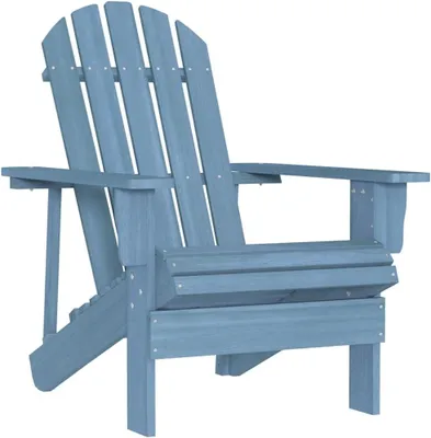 Produktbild von Adirondack-Gartenstuhl aus massivem Tannenholz in Blau, 69,5 x 86,5 x 89,5 cm, 8,15 kg
