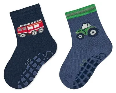 Produktbild von Sterntaler ABS-Socken 2er-Pack Feuerwehr und Traktor 21-22