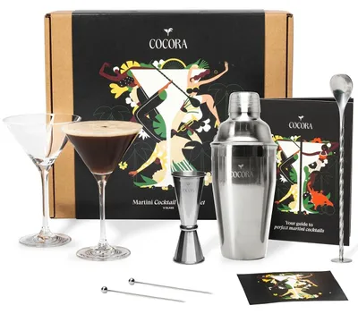 Produktbild von Elzusha – s Martini-Cocktail-Set mit Shaker und Rezeptbuch