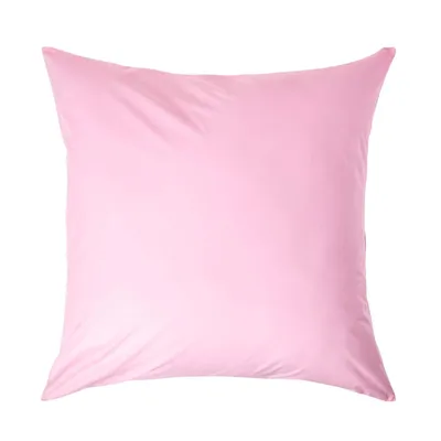 Image de HOMESCAPES Taie d'oreiller Densité de fil 200 Rose, 80 x 80 cm
