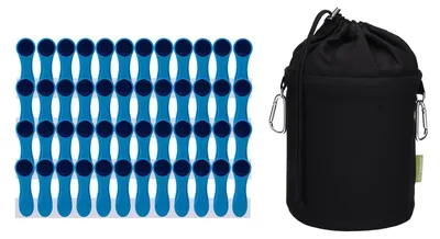 Image de Omgoods - Coffret de 48 pinces à linge avec sac de rangement, idéal pour les serviettes et les vêtements