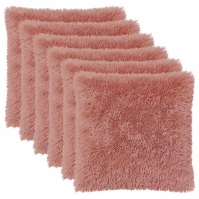Produktbild von vidaXL Kissenbezug 6 pcs HEERLEN Rosa 65 x 65 cm PV Fleece