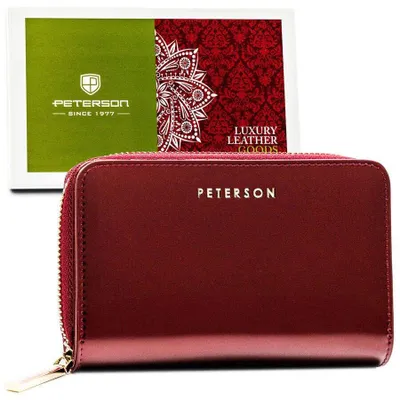 Obrázek produktu pro Peterson Dámská peněženka kožená červená RFID 14,5x10 cm