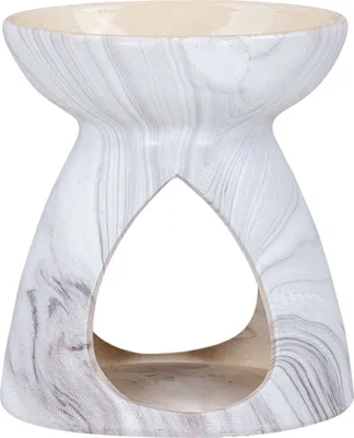 Produktbild von Duftlampe Keramik Marmoroptik Schwarz Weiß Öllampe Aromalampe Tischdeko Duft