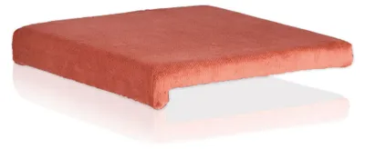 Klemmkissen mit 1 Leiste Kissen Sitzpolster weich Samtbezug koralle