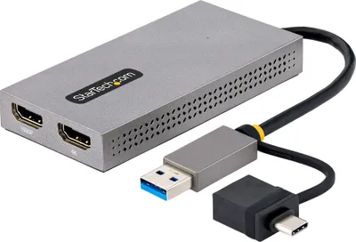Produktbild von StarTech.com USB 3.0 zu HDMI Dual 4K30Hz + 1080p Adapter für 2 Displays