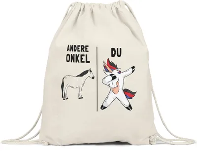 Produktbild von Andere Onkel Du Beutel  Einhorn Pferd Dankeschön Geschenkidee Lustig Humor