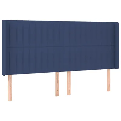 Immagine prodotto di vidaXL Testiera con orecchie blu 163x16x118/128 cm Tessuto
