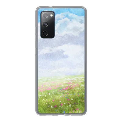 Produktbild von MuchoWow® Handyhülle Schutzhülle Hülle für Samsung Galaxy S20 FE Aquarell - Blumen - Landschaft Silikon Softcase Handy Hülle - Abdeckung