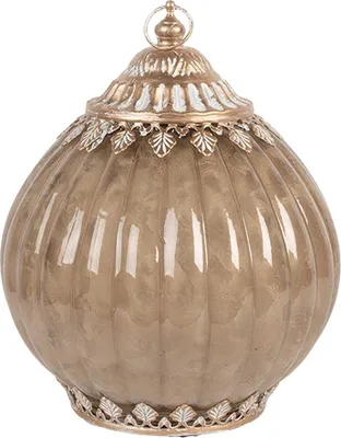 Produktbild von Clayre & Eef LED Laterne Ø 15x19 cm Beige Glas