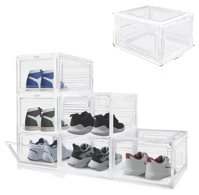 Obrázek produktu pro Boxy na boty, stohovatelné, průhledné, balení po 6 kusech