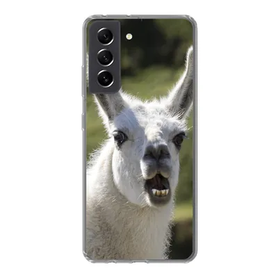 Produktbild von MuchoWow® Handyhülle Schutzhülle Hülle für Samsung Galaxy S21 FE Lama - Lustig - Kinder - Jungen - Mädchen - Kinder Silikon Softcase Handy Hülle - Mobiltelefonhülle