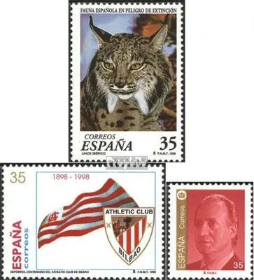Produktbild von Briefmarken Spanien 1998 Mi 3368,3369,3370 (kompl.Ausg.) postfrisch Tiere