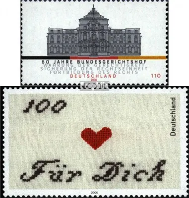 Produktbild von Briefmarken BRD (BR.Deutschland) 2000 Mi 2137,2138 (kompl.Ausg.) gestempelt Bundesgerichtshof