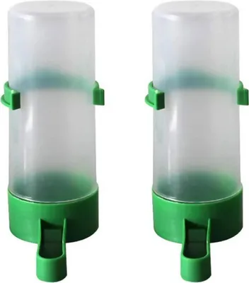Produktbild von Für Vogelliebhaber: 2 Pack automatische Wasserspender für Vögel, Vogelfutterspender, Wasserspender für Vogelkäfig, Trinkflasche, Futterspender