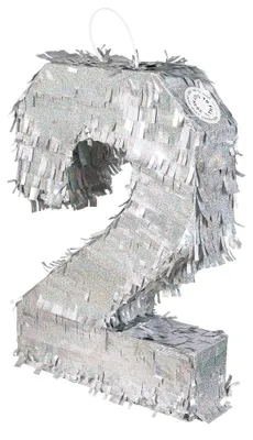 Produktbild von Boland Pinata Zahl 2 silber