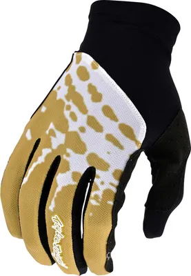Zdjęcie produktu dla Rękawice męskie Troy Lee Designs Flowline, Big Spin - Black Gold, XL