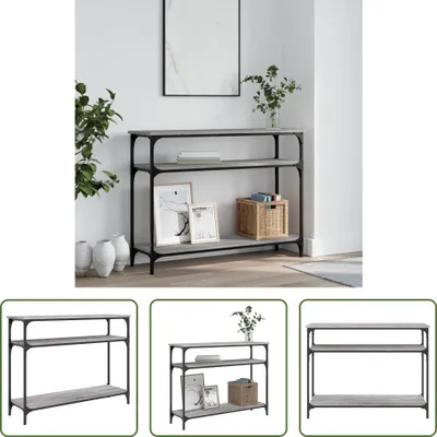 Produktbild von The Living Store Konsolentisch Grau Sonoma 100x29x75 cm Holzwerkstoff