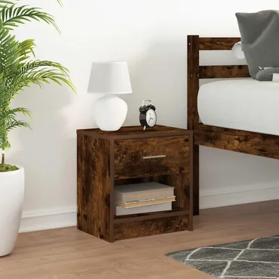 Zdjęcie produktu dla vidaXL Szafka nocna z szufladą dąb wędzony 39x28x41 cm
