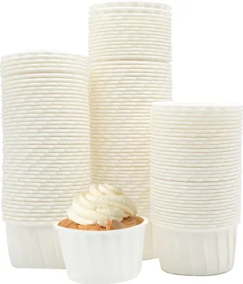 Produktbild von katbite Papier-Muffinförmchen, 150 Stück Mini-Cupcake-Formen für Hochzeit, Geburtstag, Party, Einweg-Backförmchen in Dunkelbraun