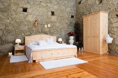 Produktbild von Einzelbett Lugano 90 x 200 cm in Zirbe Natur ohne Kopfteil