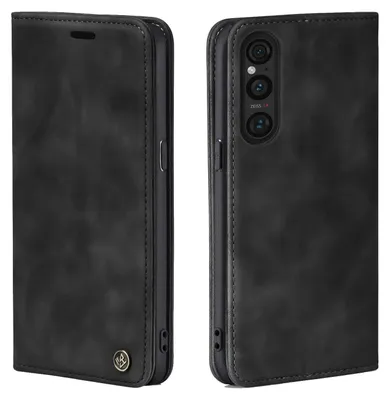 Produktbild von Handy Hülle für Sony Xperia 1 V Klapphülle Bookcase Flip Cover Handy Tasche Etui Farbe: Schwarz