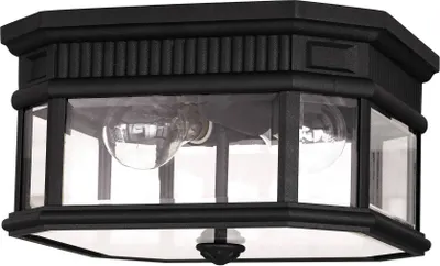 Produktbild von Elstead Cotswold Lane Außen-Deckenleuchte E27 2-fach Schwarz IP44