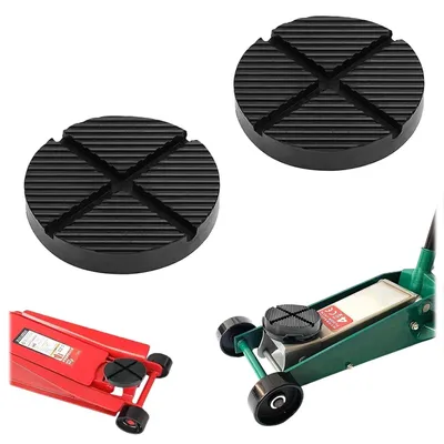 Imagen del producto de TRANKIELO® - 2 deslizadores de goma universales, 125 x 26 mm - Para gato de coche - Duraderos, fáciles de instalar, color