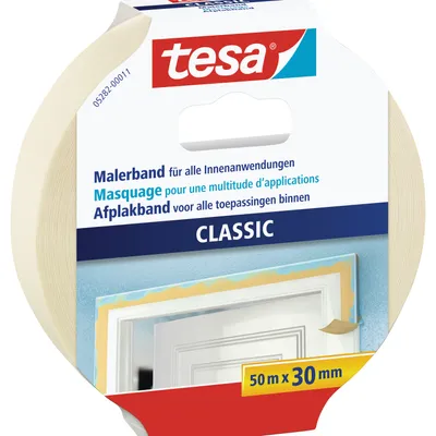 Produktbild von TESA 05282, Montageband, Weiß, 50 m, Drinnen, Holz, 30 mm