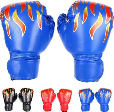 Produktbild von Kinder Boxhandschuhe, Kickboxhandschuhe mit Klettschluss Klein Box-Handschuhe für Kinder von 3-10 Jahre Training Gloves 6 Unzen zum Kampfsport, MMA, Muay Thai, Kickboxen