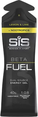 Produktbild von SiS Energy Gel Beta Fuel +Nootropika, Zitrone & Limette