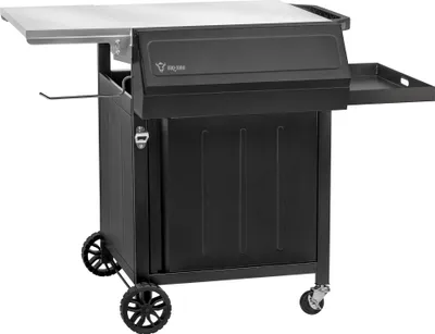 Produktbild von BBQ-Toro Grillwagen 100 x 73 x 91 cm, Schwarz, Grilltisch mit großer Arbeitsfläche, Beistelltisch