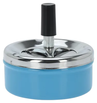 Produktbild von Excellent Houseware Dreh-Aschenbecher - Metall - 10 cm - blau