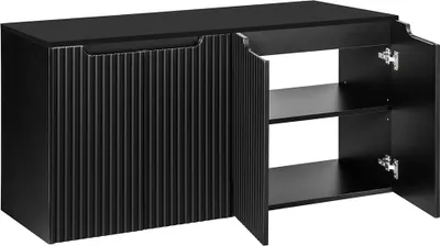 Produktbild von Doppelwaschtisch-Unterschrank 120cm, in schwarz, NEWPORT-56-BLACK