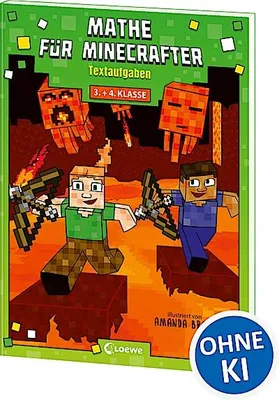Immagine prodotto di Mathe für Minecrafter - Textaufgaben 3. und  4. Klasse