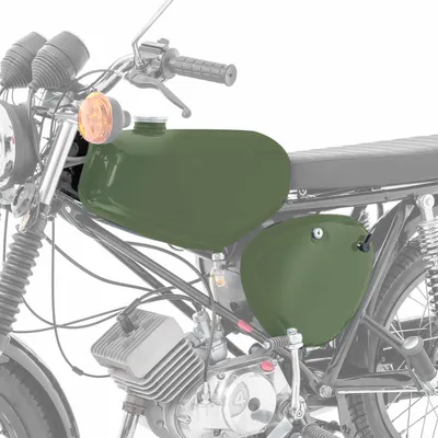 Obrázek produktu pro Nádrž / benzinová nádrž pro Simson S51 / S50 / S70 s bočním krytem olivově zelená