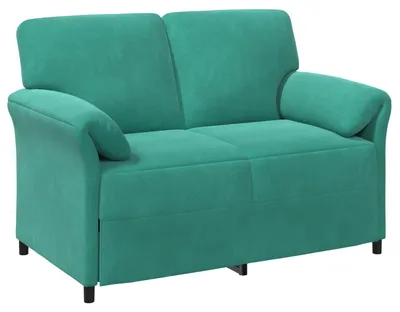 Image de Canapé 2 places vidaXL turquoise 138 x 83 x 95 cm en velours